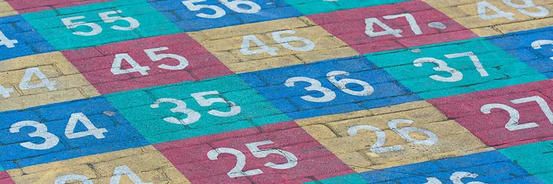 A grid of printed numerals forming an abstract pattern