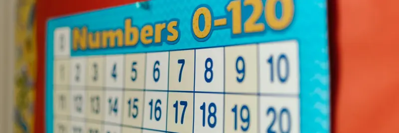 A classroom whiteboard covered in worked numerical examples