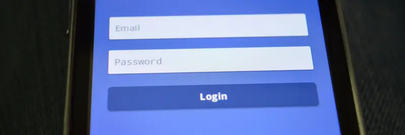 A login screen with a masked password field
