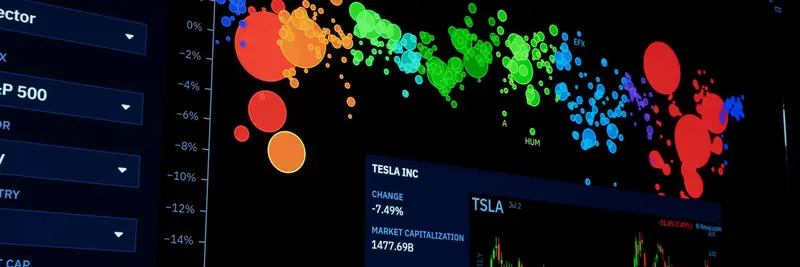 Layered data visualisations on a monitor